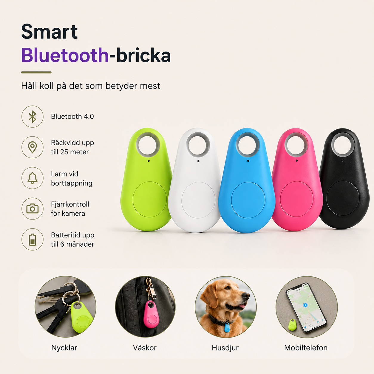 GPS-bricka med bluetooth